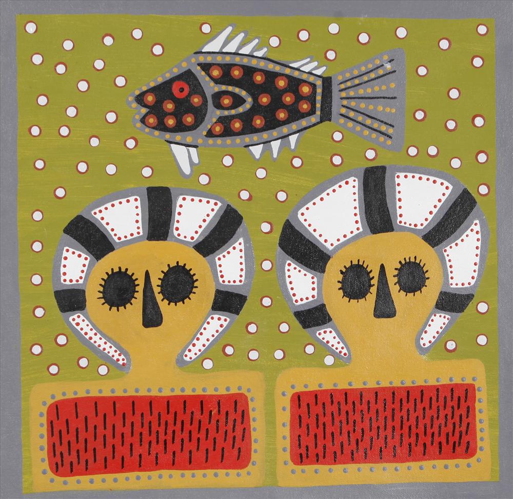 Wandjina & Jaiya (cloud and rain spirits & fish)